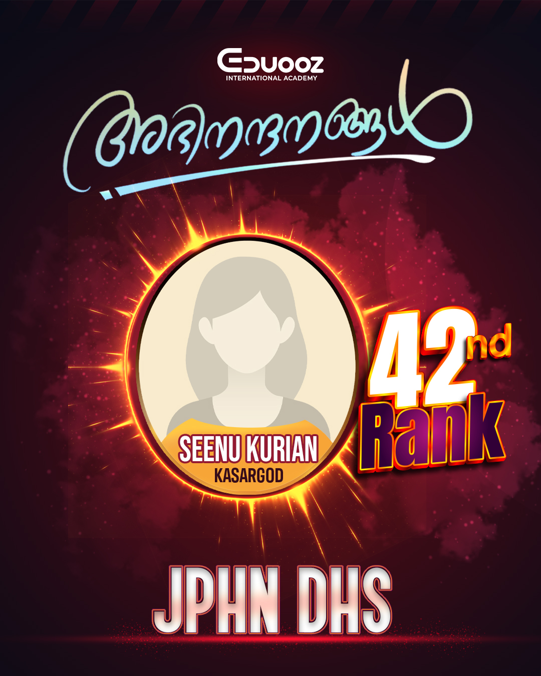 Rank holder portrait: 42 seenu kurian.jpg